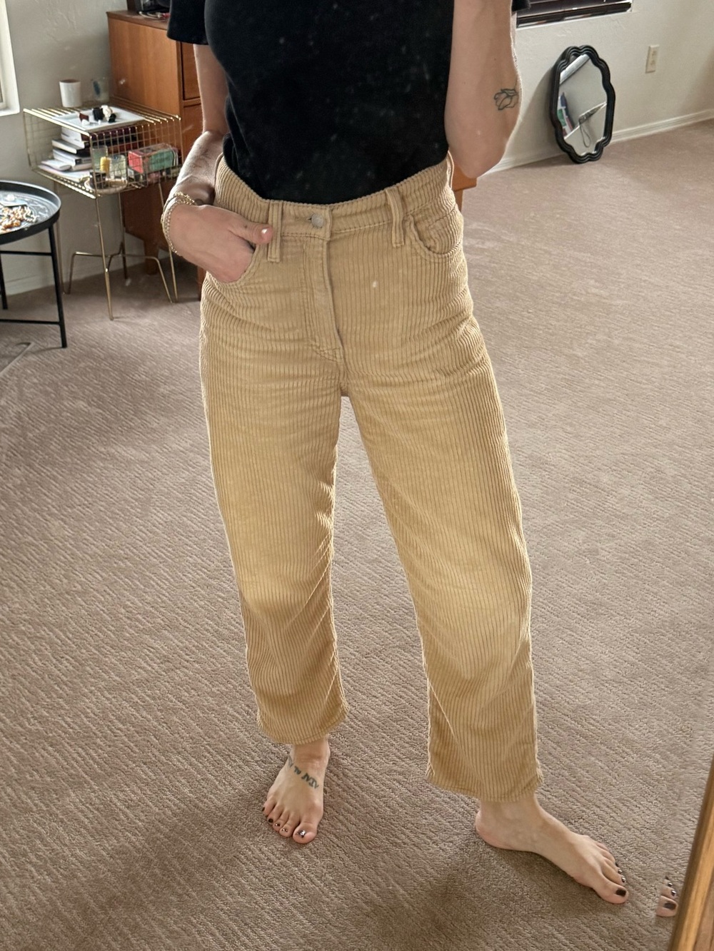 Levi's Tan Corduroy Straight-Leg Pants